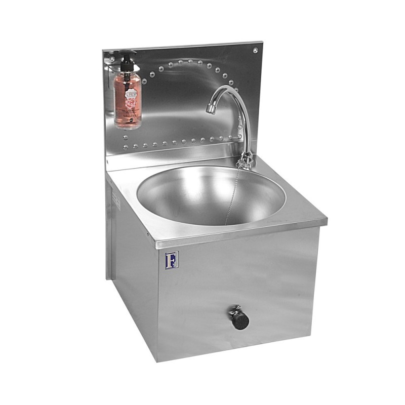 LAVE MAIN COMMANDE A GENOU EN INOX