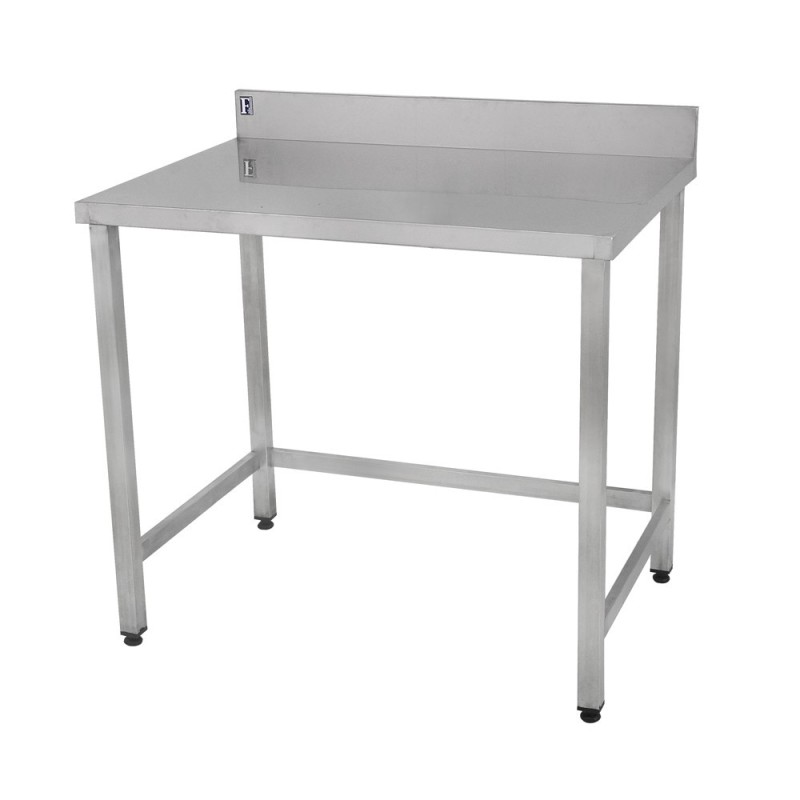 TABLE ADOSSEE EN INOX