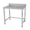 TABLE ADOSSEE EN INOX