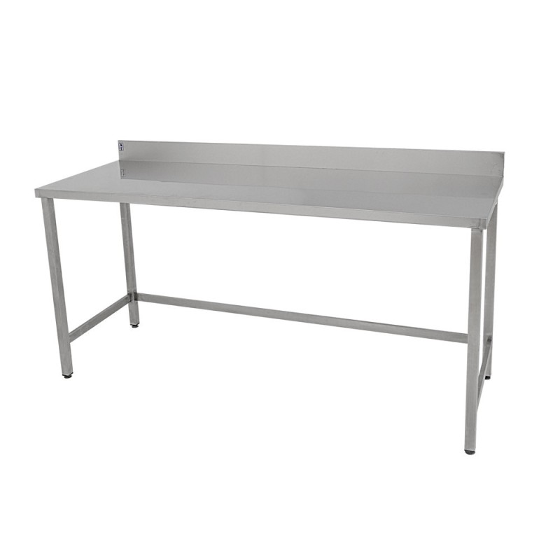 TABLE ADOSSEE EN INOX