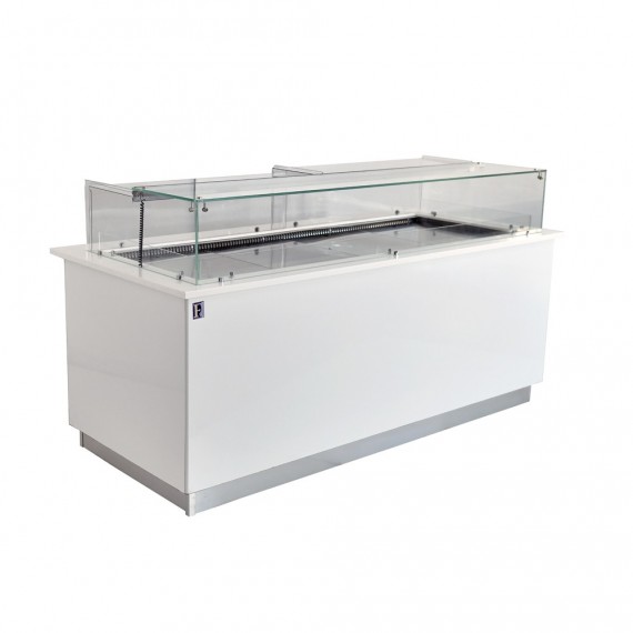 COMPTOIR VITRINE VENTILE DIM 2,09m - DESSUS CORIAN