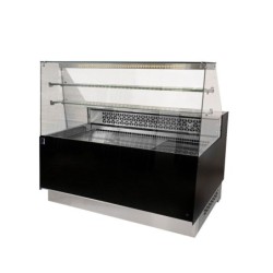 Vitrine réfrigérée professionnelle de 118 cm noir et blanc